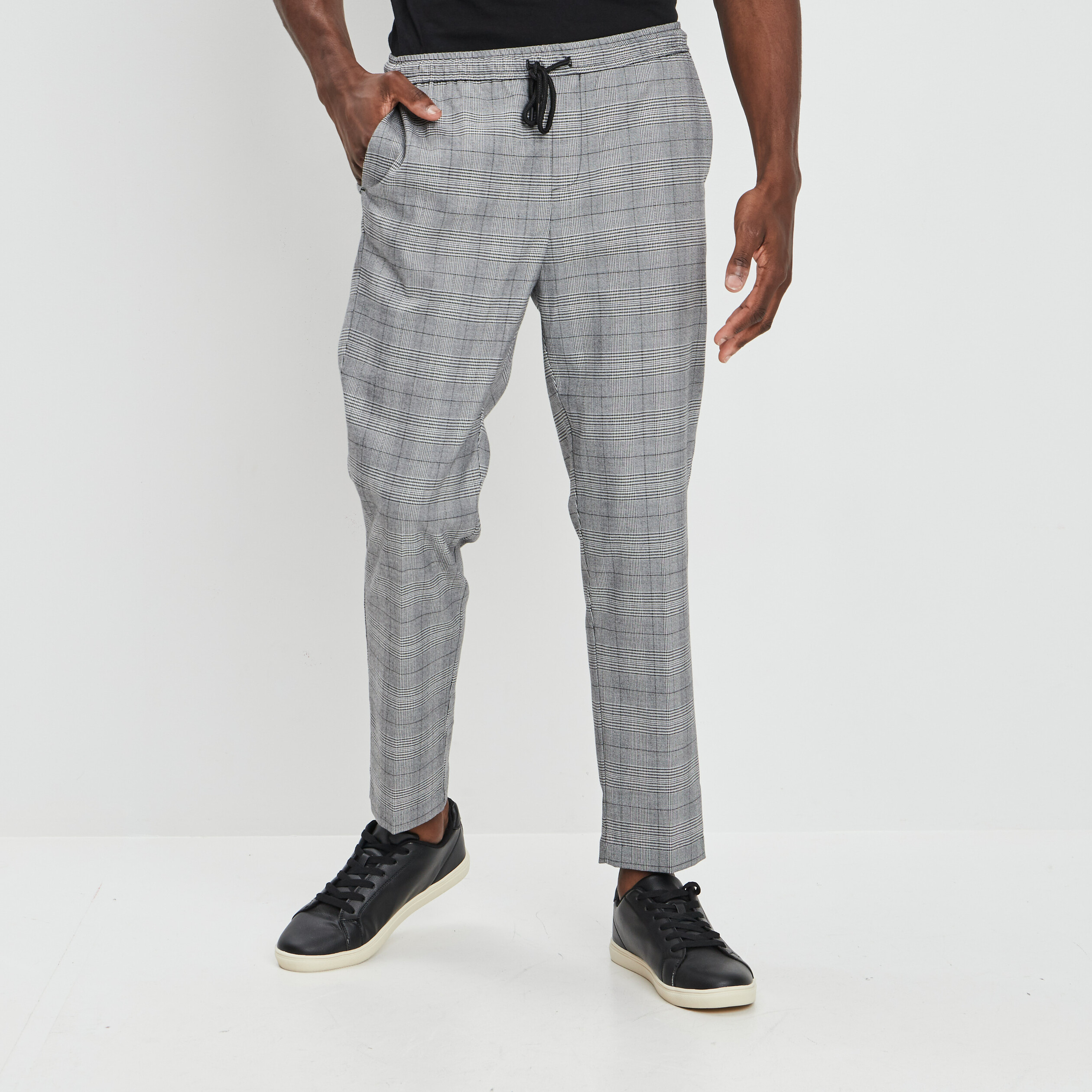Pantalon droit à coulisse gris clair homme | La Halle