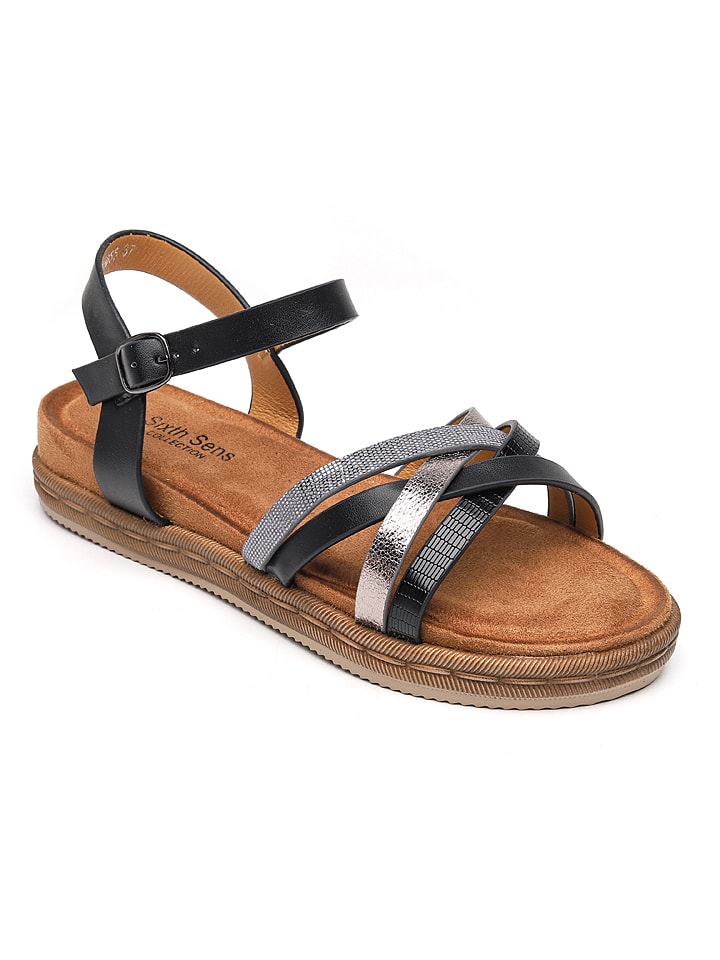 Sixth Sens Sandalen in Schwarz günstig kaufen