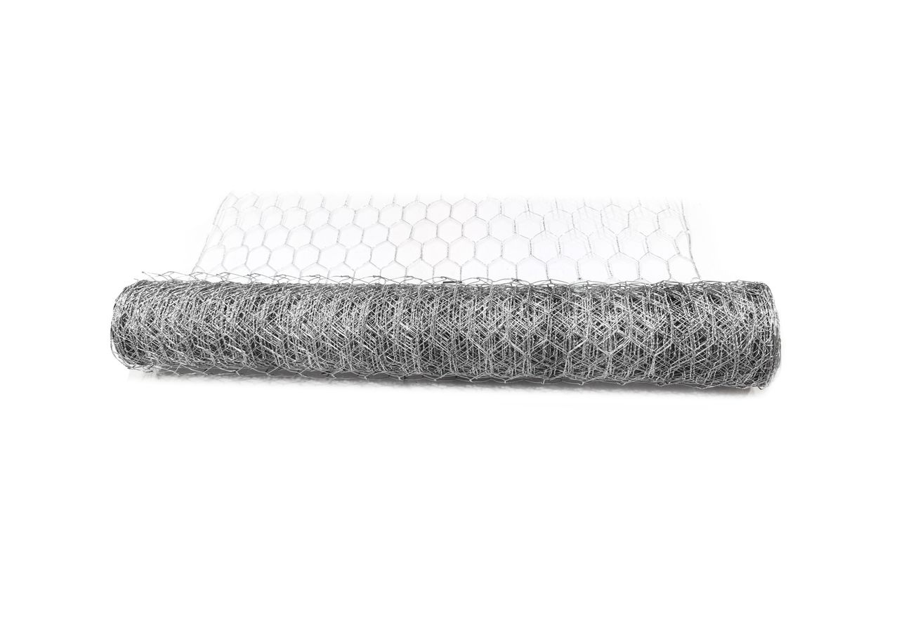 Powertec Garden Drahtgitter verzinkt, HEXAGONAL, ca. 5 x 0,5 m