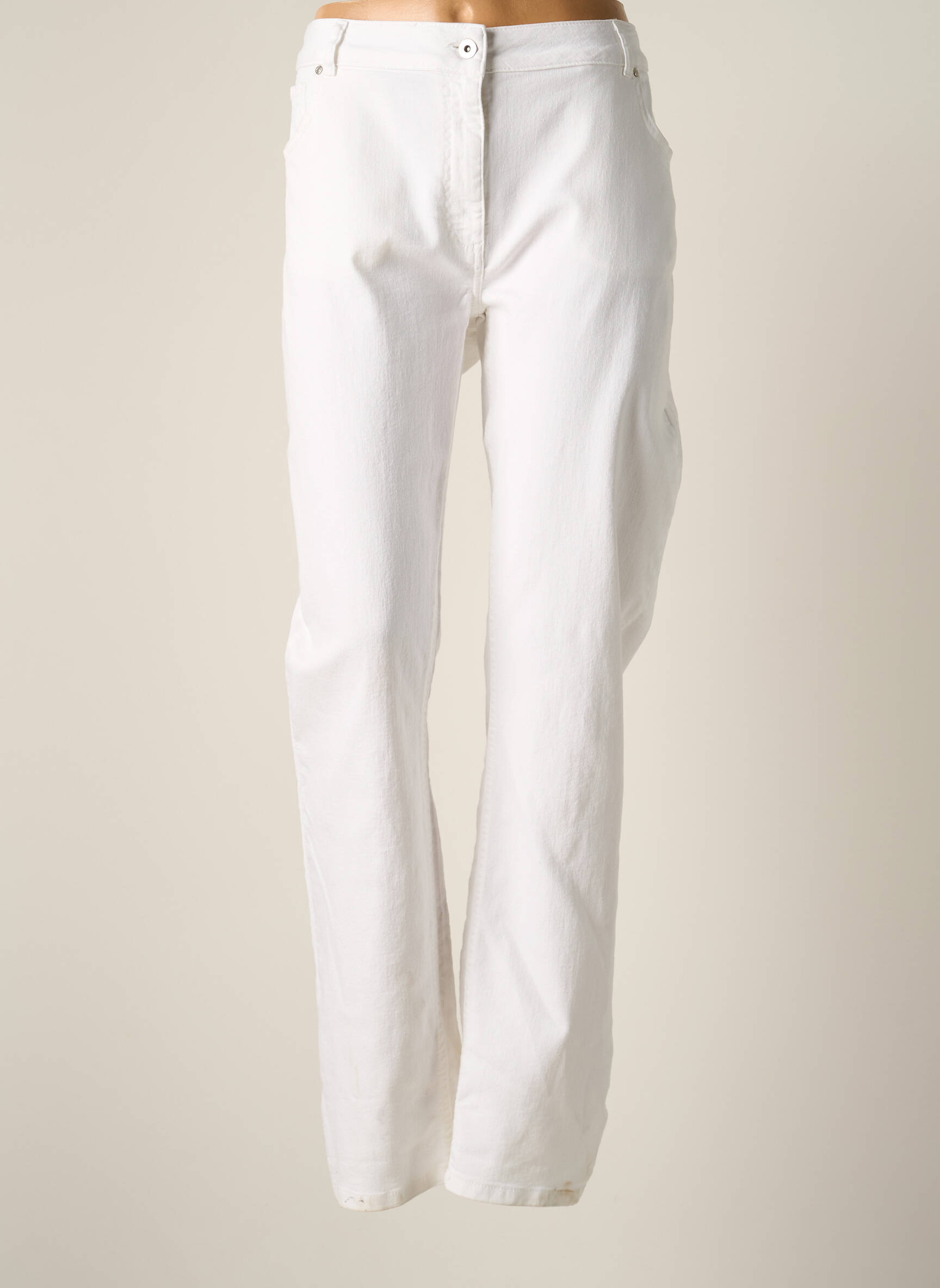 Lauren Vidal Jeans Coupe Slim Femme couleur blanc