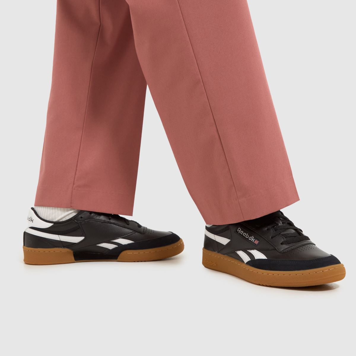Reebok – Club C Revenge – Svarta och vita vintage-sneakers