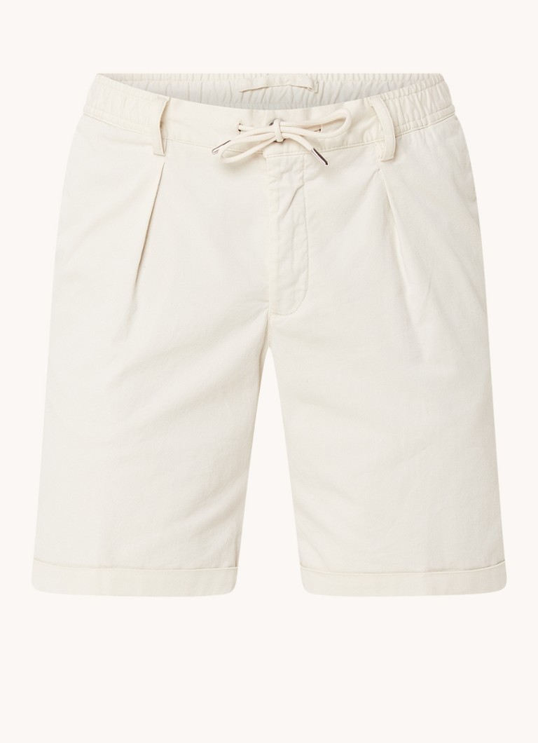 Pantaloni chino Profuomo, cu croială dreaptă și șnur de strângere.