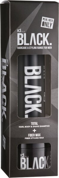 id Hair Black for Men Total + Fibre Wax Box Haarpflegeset