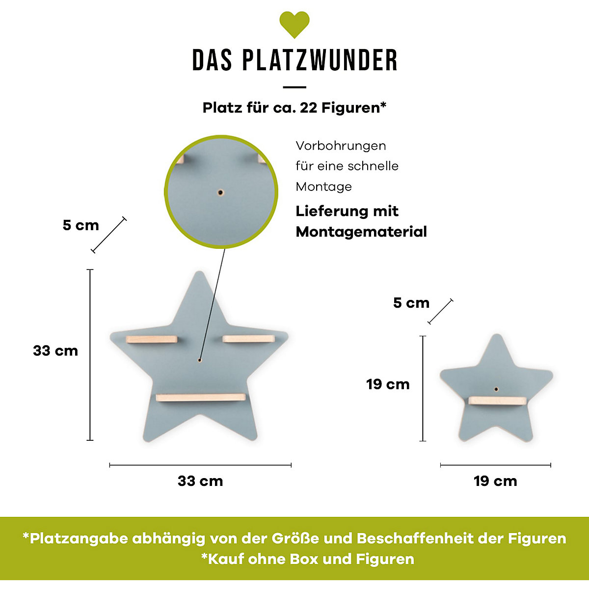 2er-Sammelset Sterne, grau