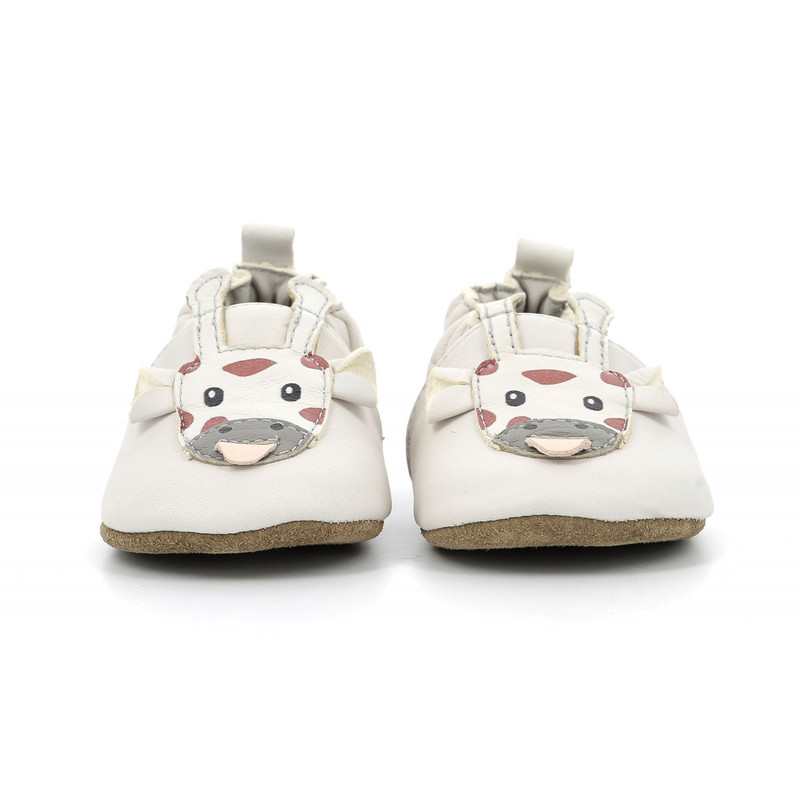 Chaussons cuir tannage végétal Cute Girafon