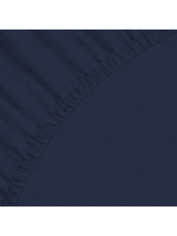 GMD Living Jersey Premium Spannbettlaken JANNEBY in Farbe Navy Blau günstig kaufen