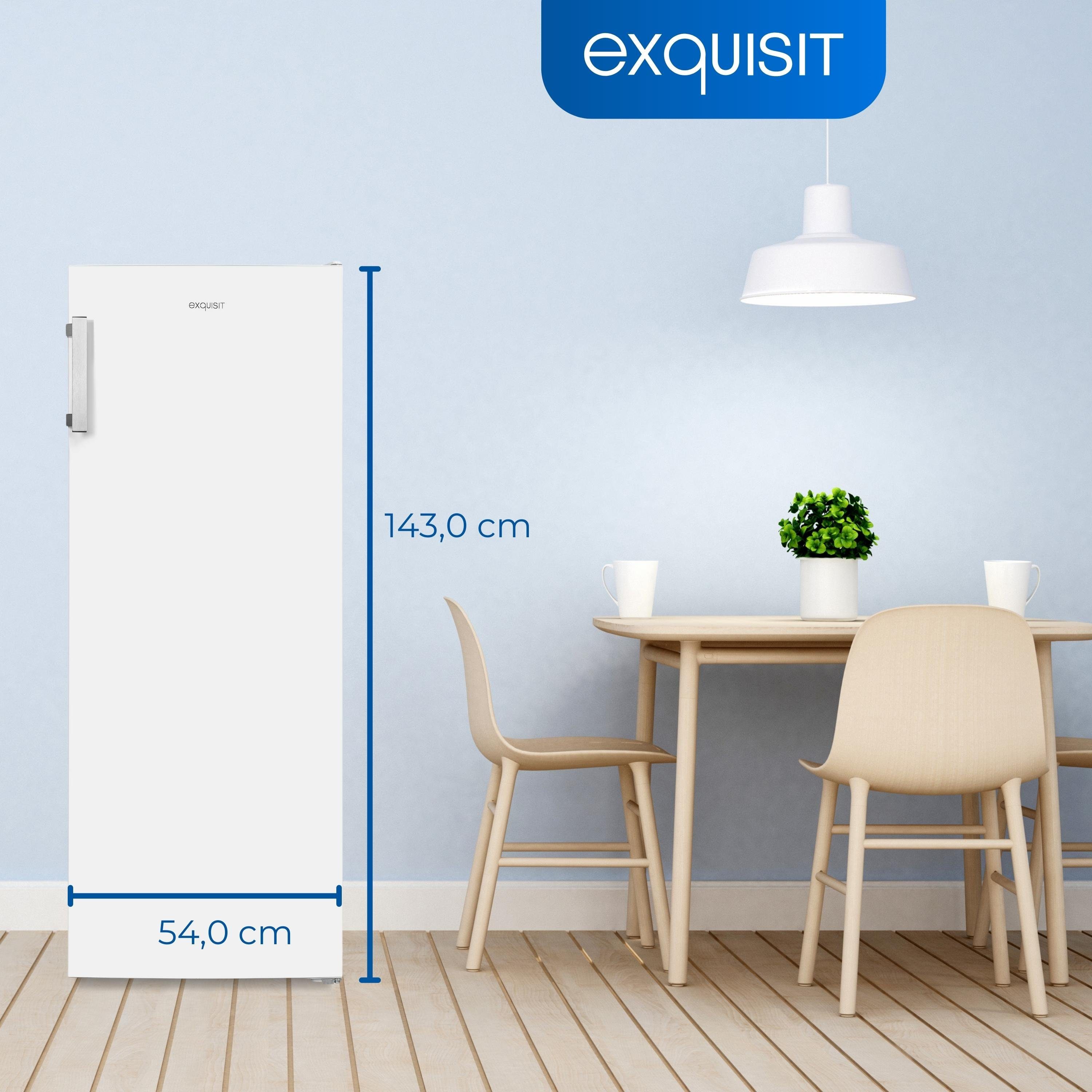 exquisit Gefrierschrank GS5231-NF-H-040D, 143 cm hoch, 54 cm breit, NoFrost, Schnellgefrieren, Umluftkühlung