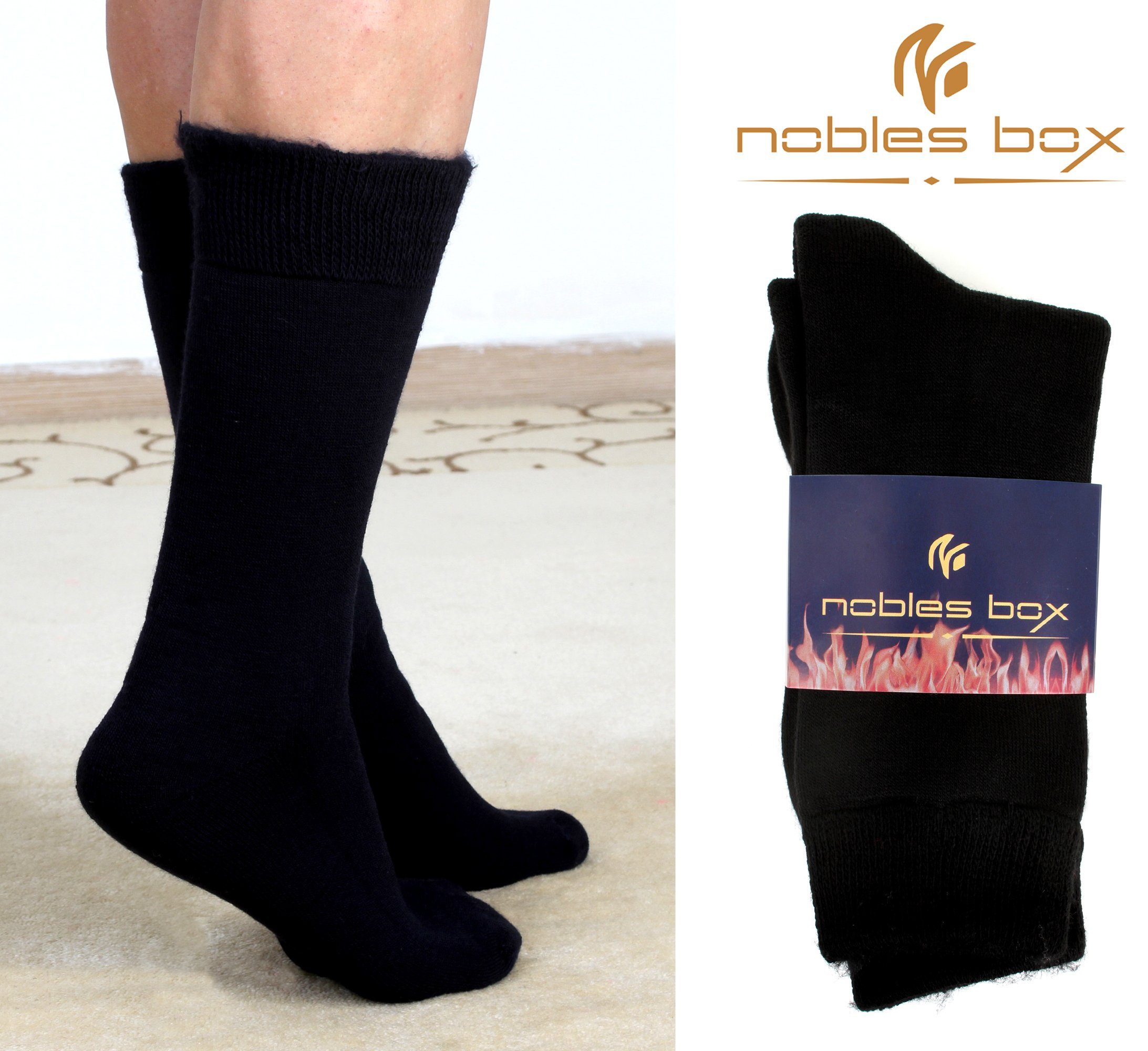 NoblesBox Thermosocken Damen Wintersocken (Beutel, 2-Paar, 37-40 EU Größe) Damen Warme Socken, Damen Arbeitssocken