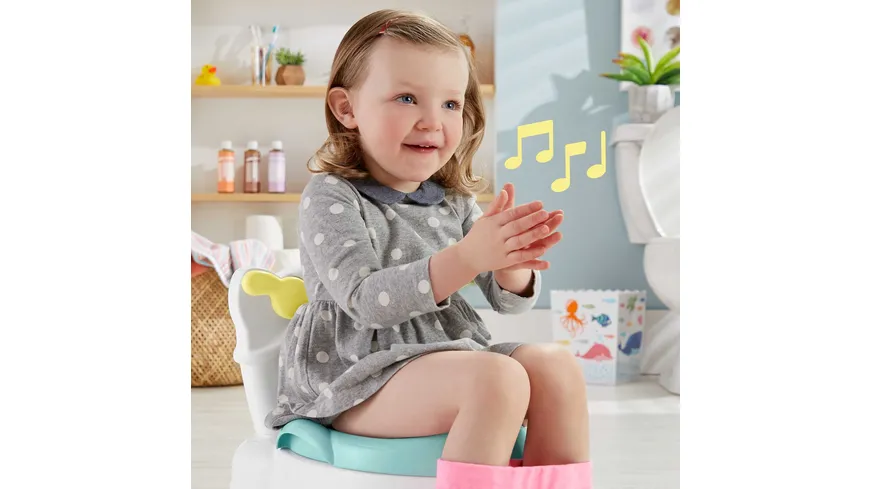 Fisher-Price Meeresrausch Töpfchen mit Musik, Toilettentrainer, Kinder-WC