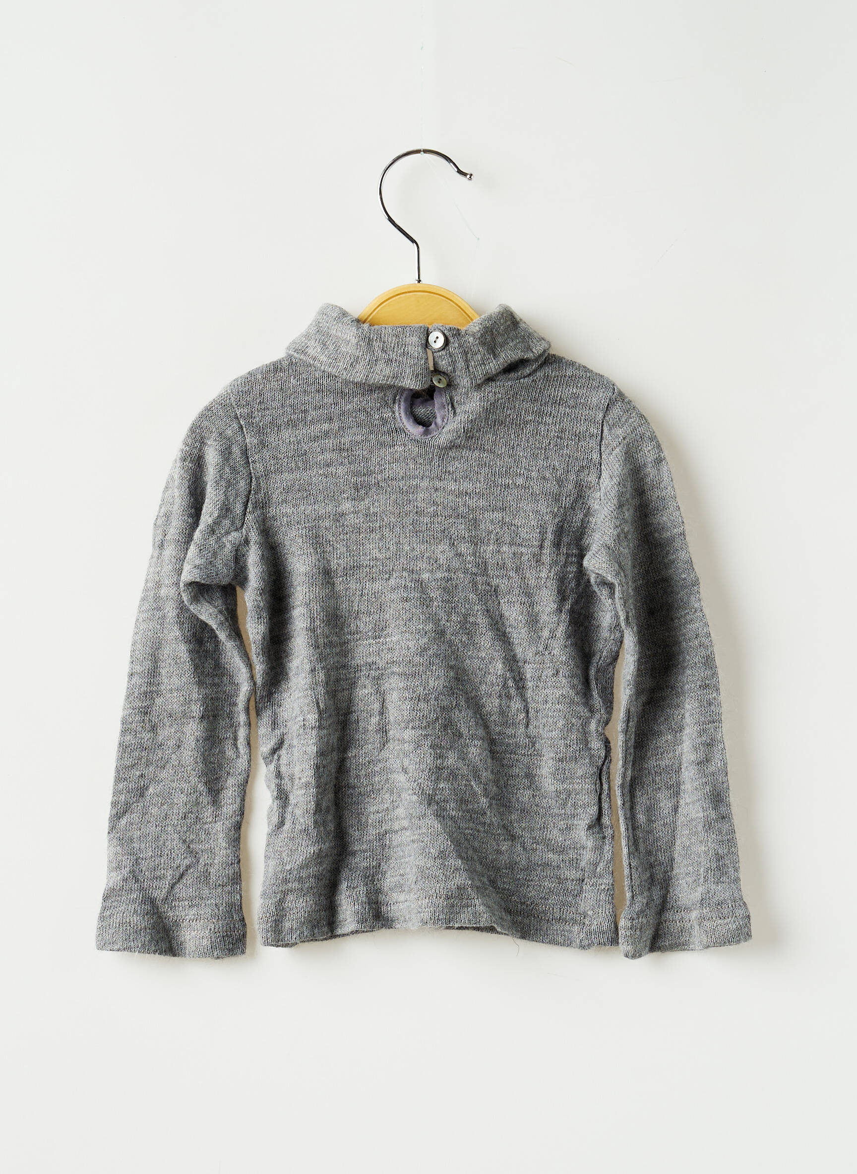 L Ile Aux Fees Cols Roules Fille couleur gris