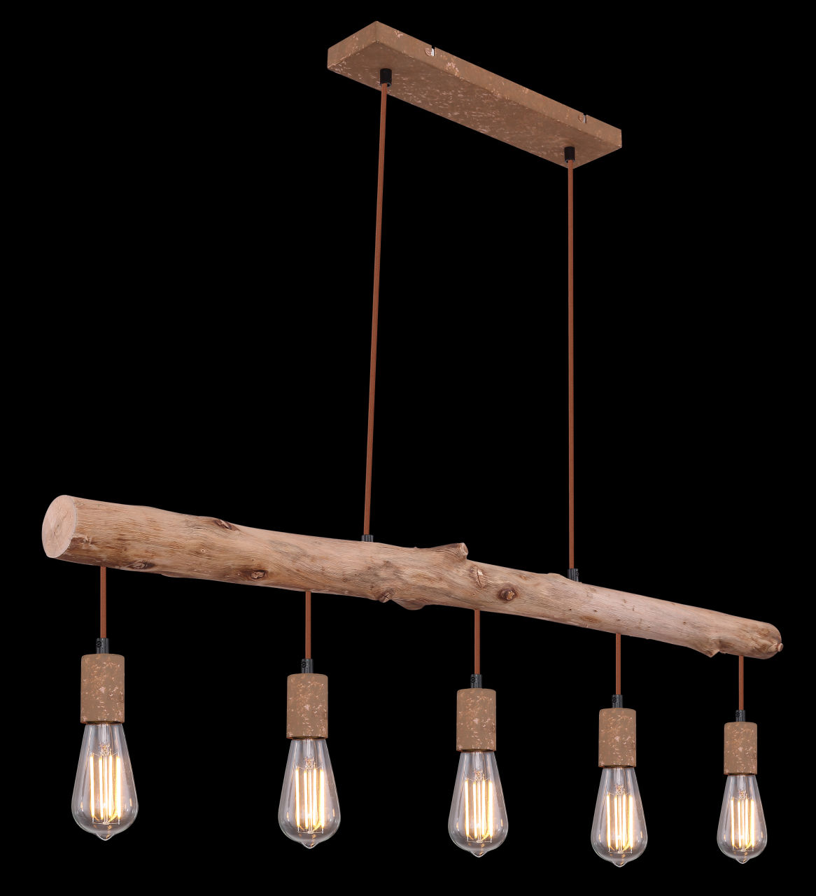 Globo Lighting - JAKOB - Hängeleuchte Metall rostfarben, 5x E27