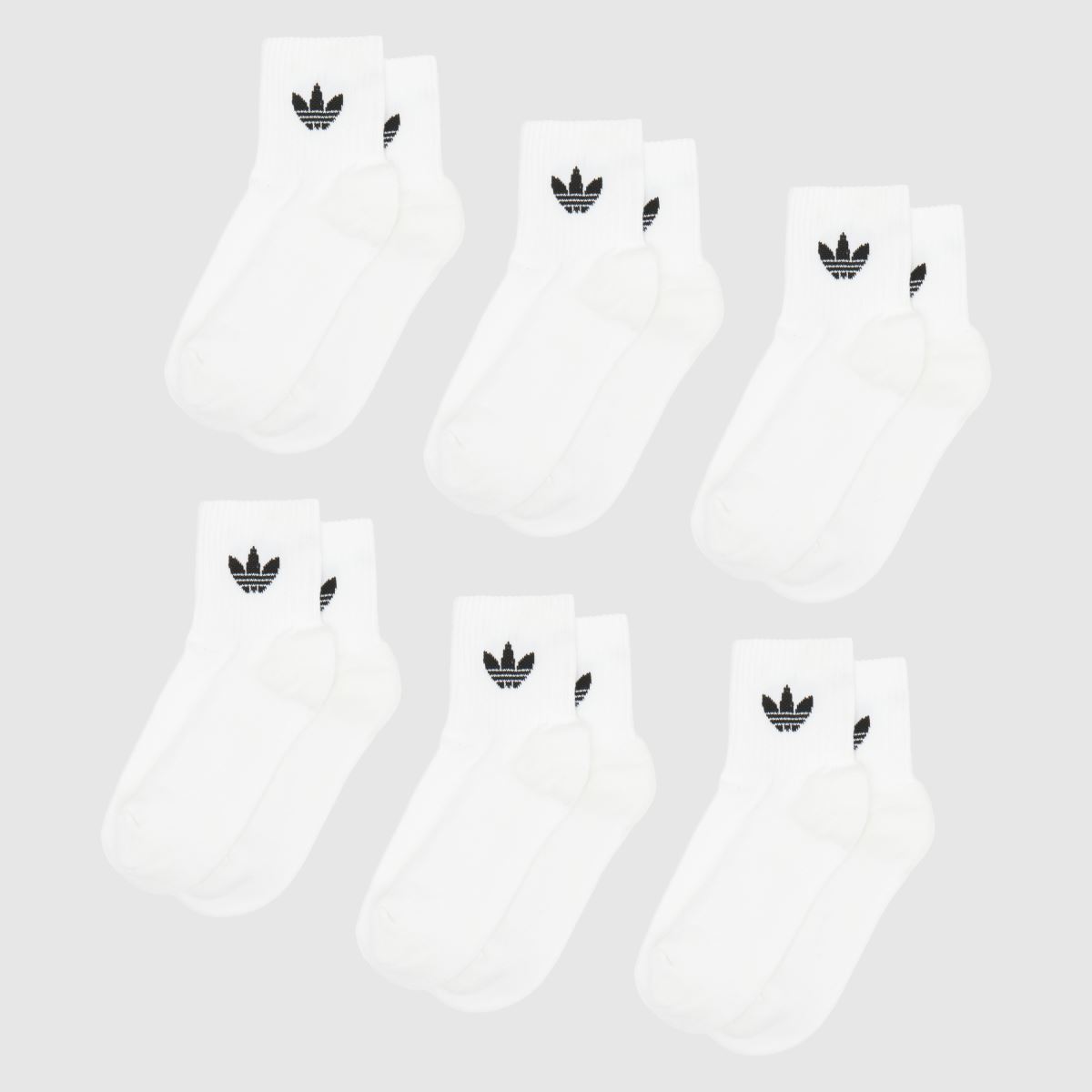 adidas fehér és fekete gyerek eredeti bokazokni 6 db-os