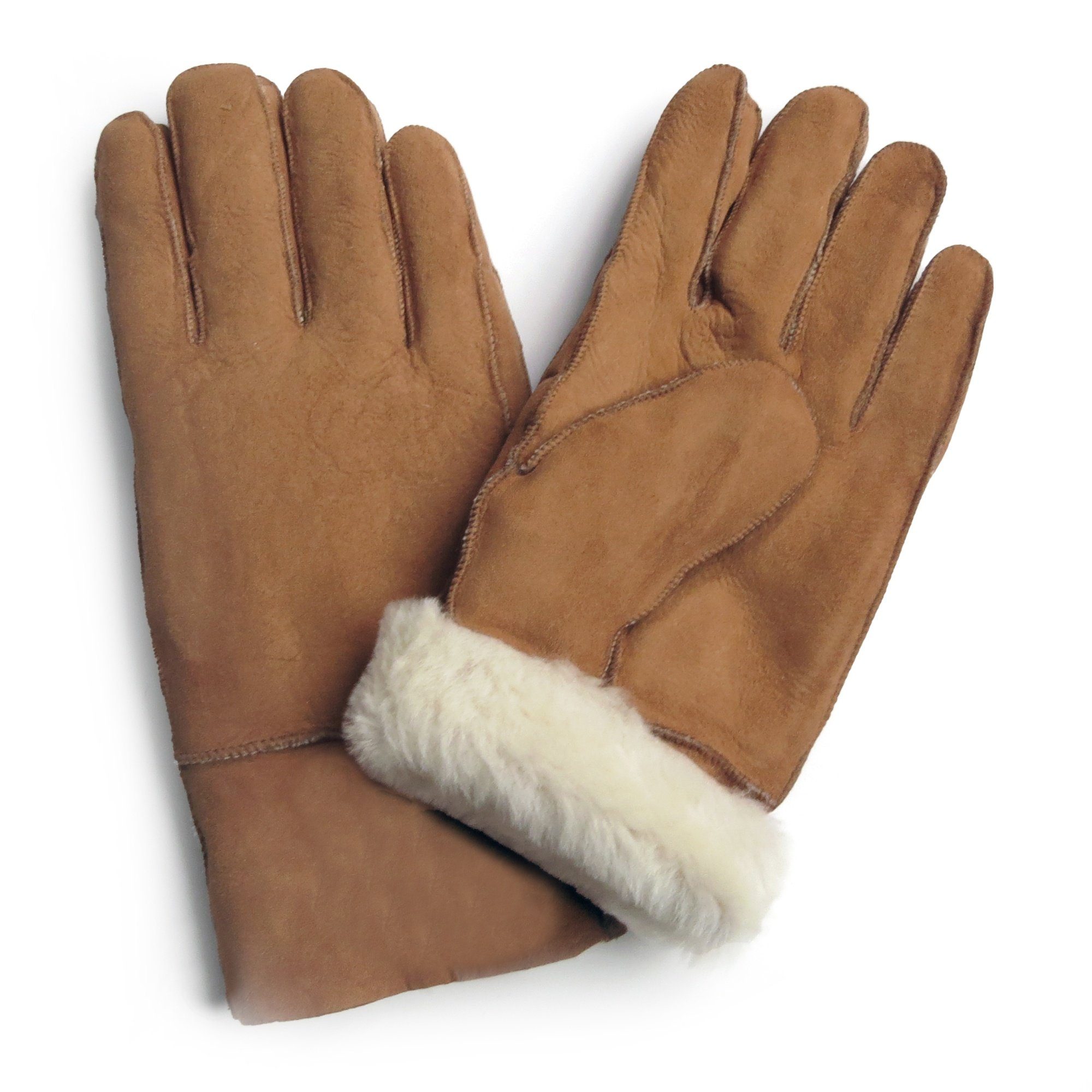 Sonia Originelli Winter-Arbeitshandschuhe Handschuhe aus Lammfell Schaffell unisex hochwertig warm Farben können abweichen, Struktur des Fells kann abweichen