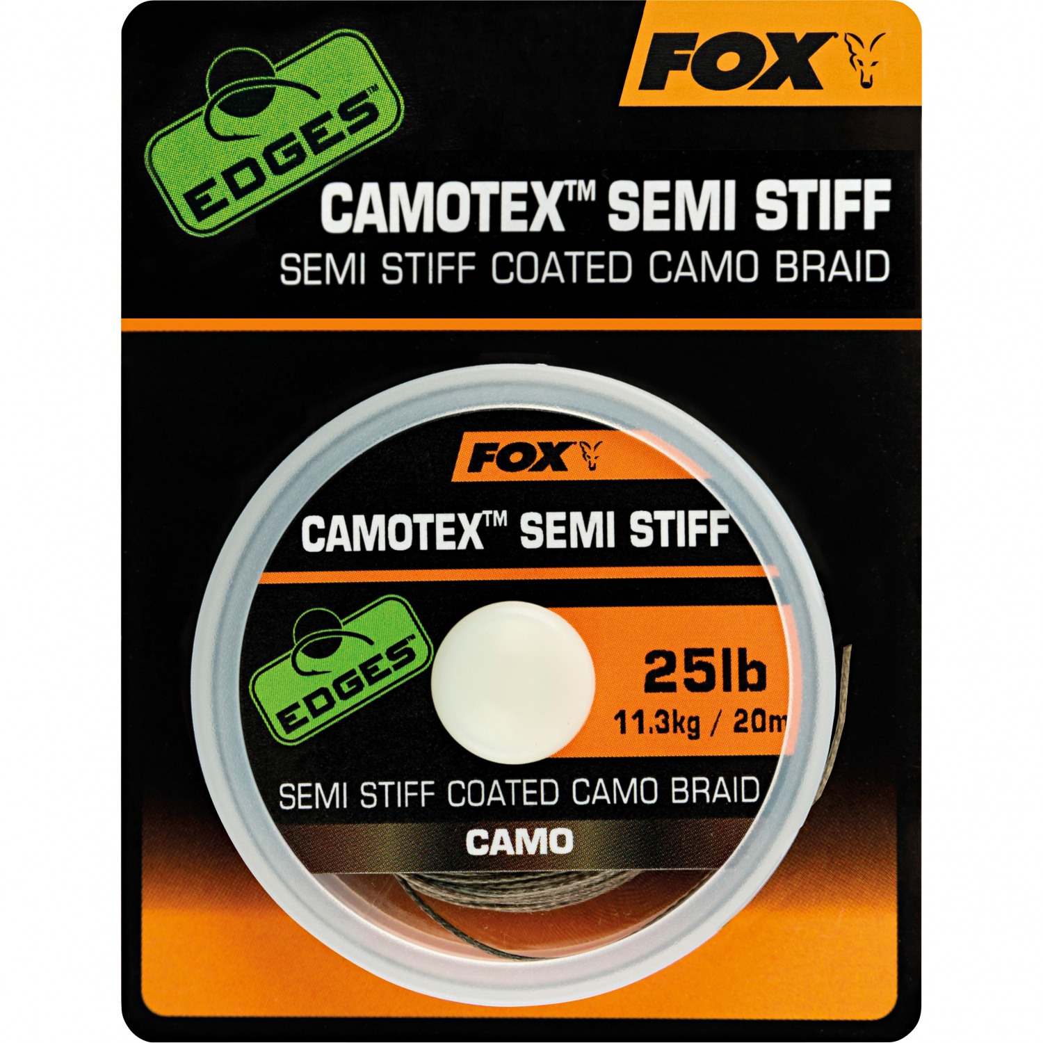 Fox Carp Vorfachschnur Edges™ Camotex Semi-Stiff