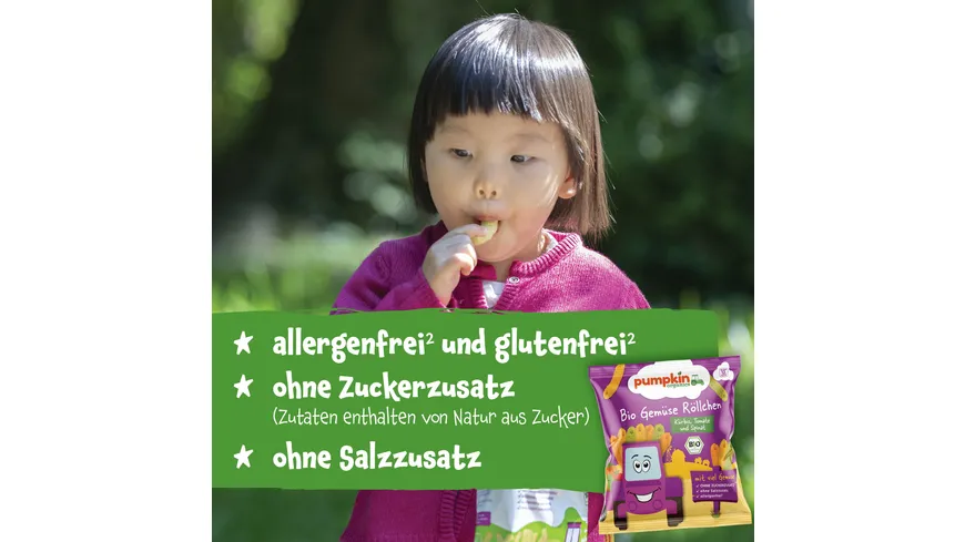 pumpkin organics Bio Gemüse Röllchen 20 g