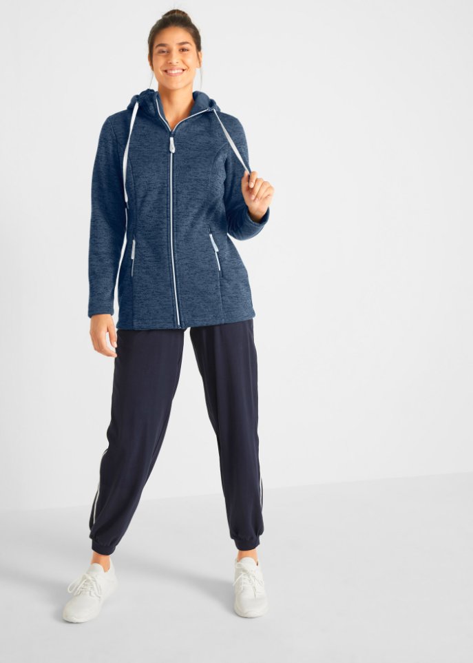 Strickfleecejacke mit Teddyfleece-Futter