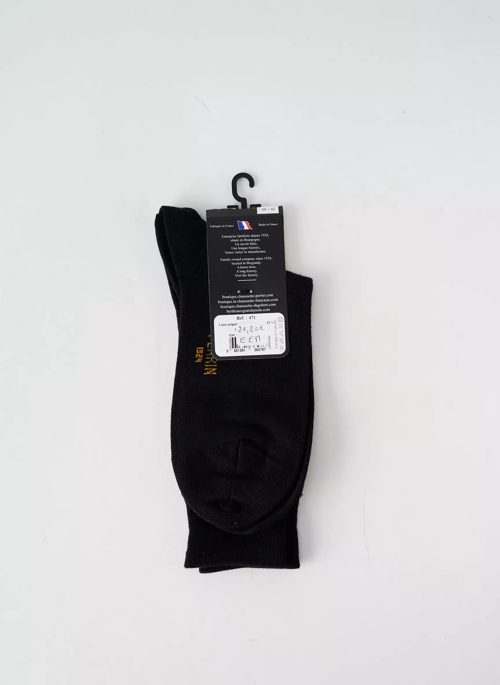 Perrin Chaussette Homme couleur noir