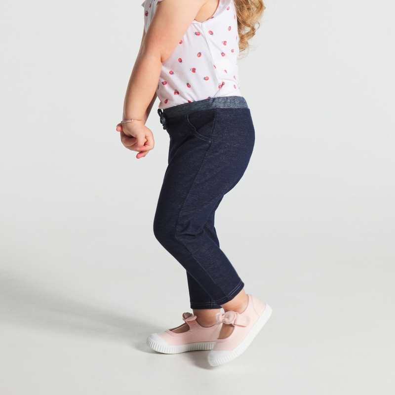 Pantalon molleton bleu bébé fille