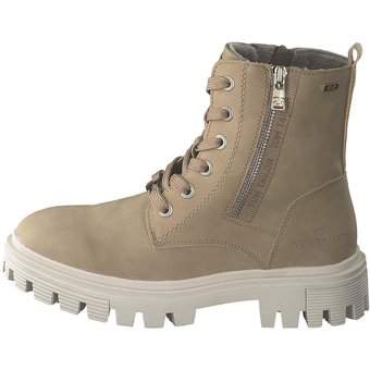 Tom Tailor Schnürstiefelette in beige