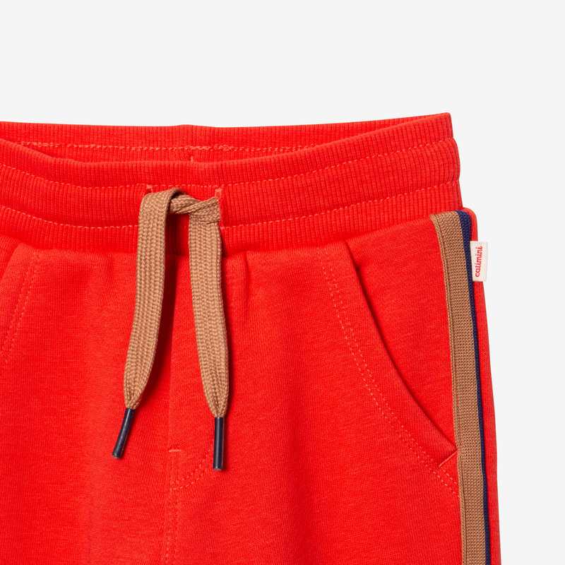 Jogging bébé garçon rouge bandes en coton recyclé Catimini