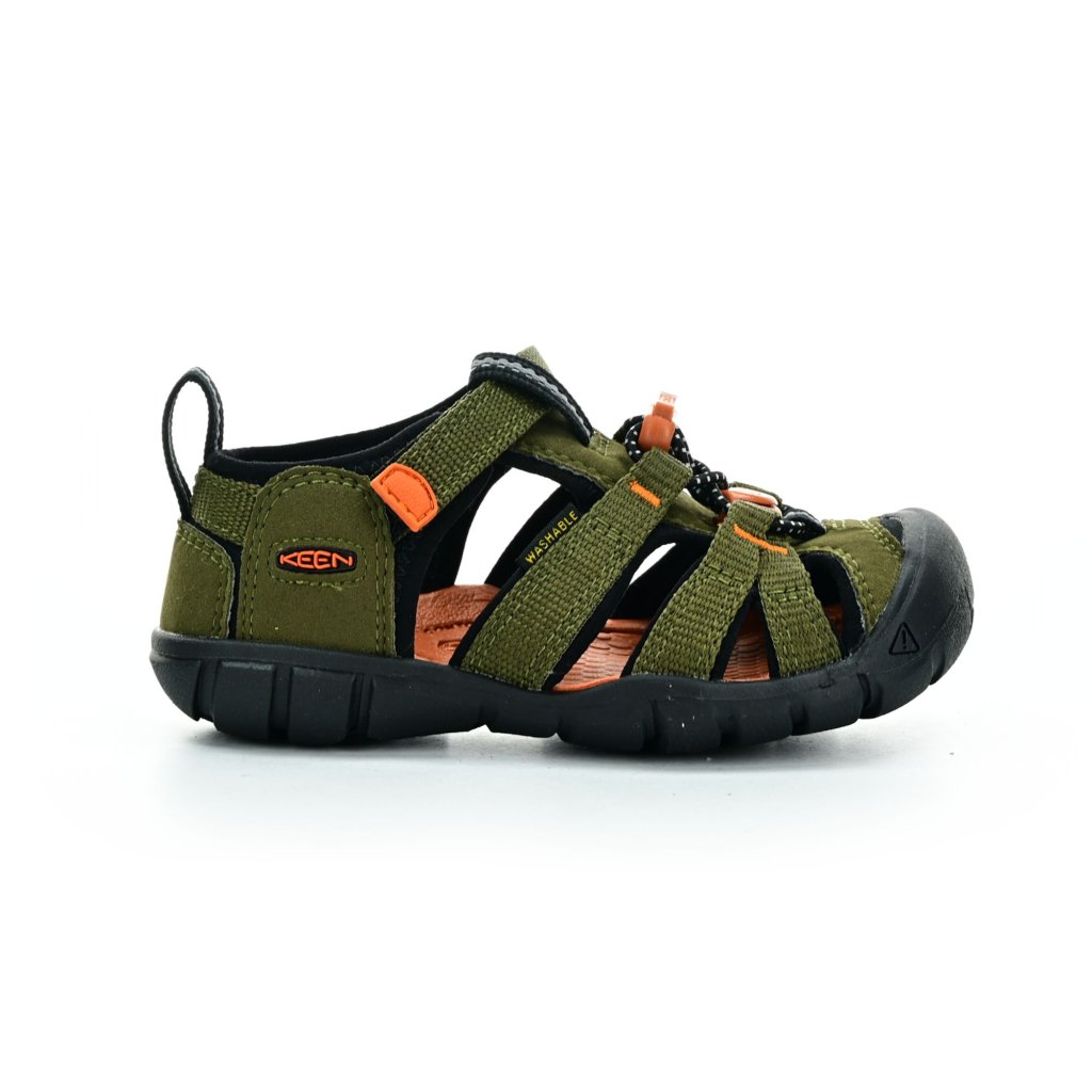 Keen Seacamp Dark Olive/Gold Flame (CNX) Sandalen