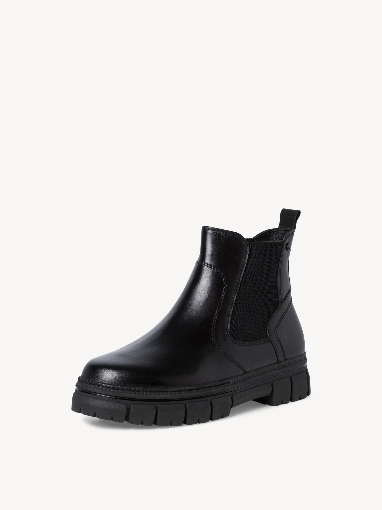 Bottine Chelsea en cuir - noir