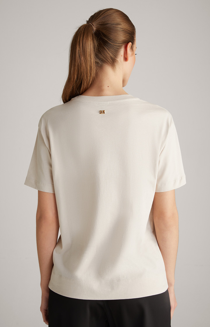 Baumwoll-T-Shirt in Beige