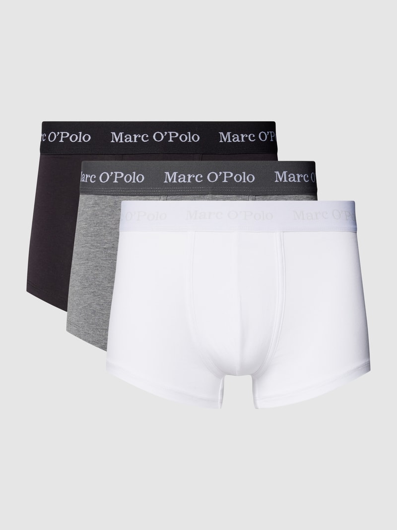 Trunks mit Label-Bund Modell 'ESSENTIALS' im 3er-Pack in mittelgrau meliert