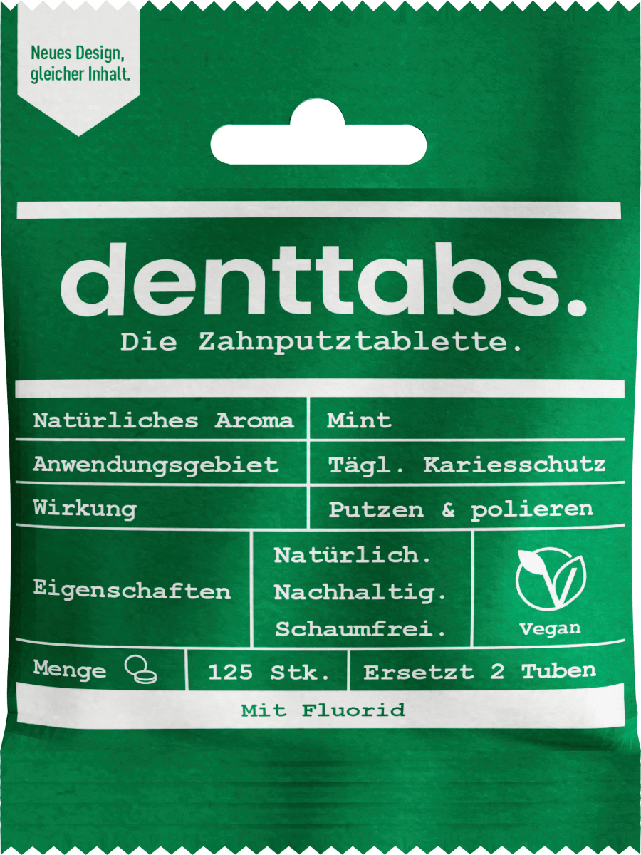 Zahnputztabletten mit Fluorid, 125 St