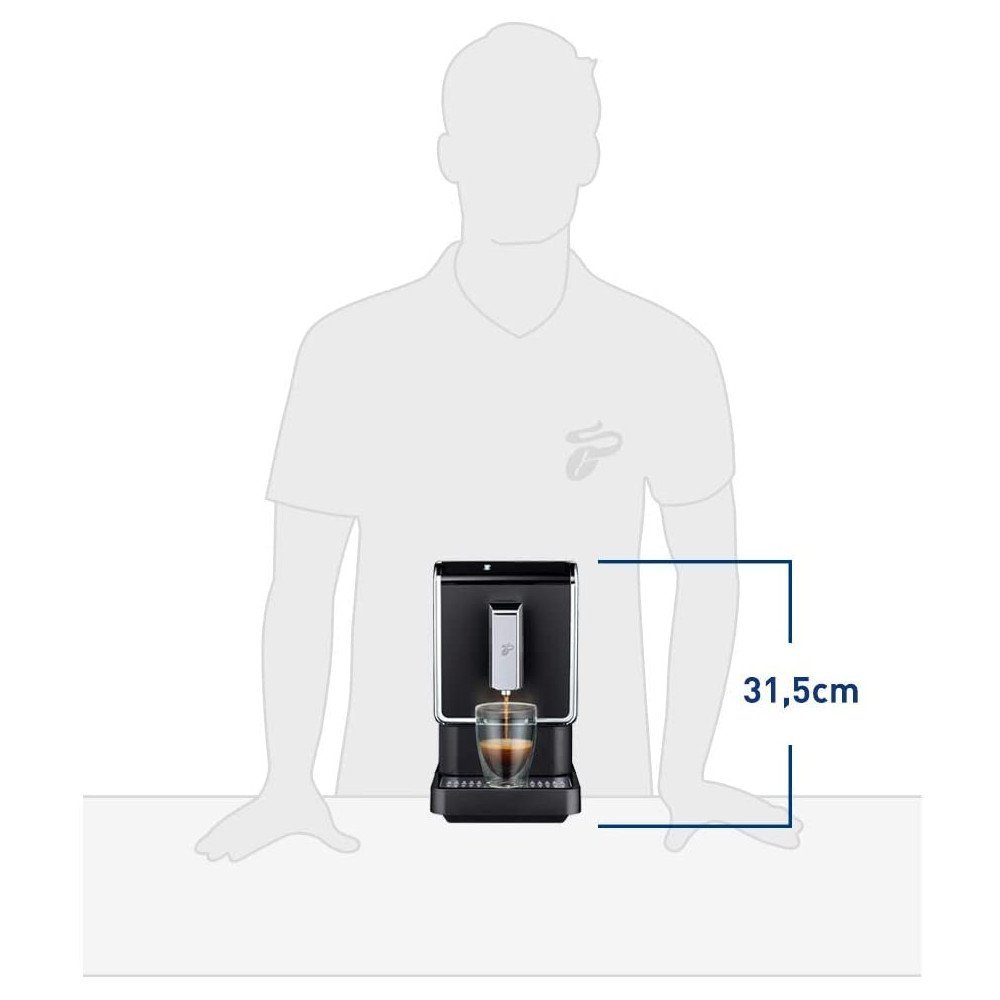 Tchibo Kaffeevollautomat Esperto Caffè für Caffè Crema und Espresso, Silber, Herausnehmbare Brüheinheit