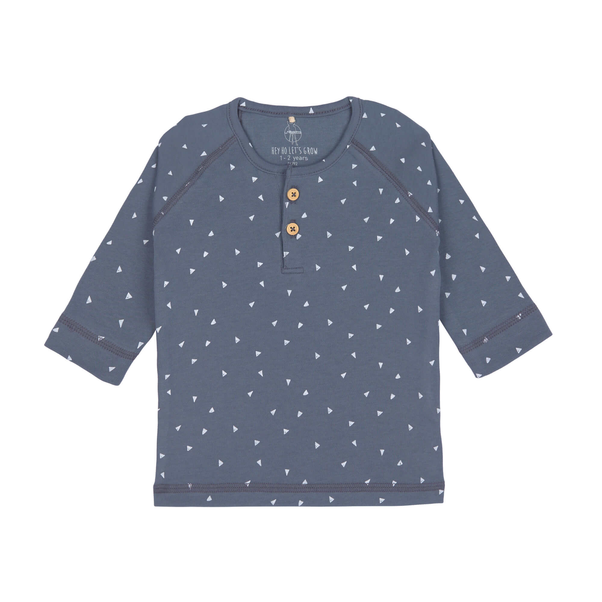 Baby Langarmshirt - Bio Baumwolle, Triangle, Blau