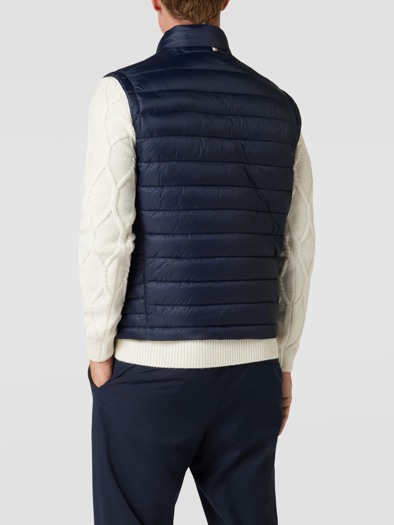 Steppweste mit Stehkragen Modell 'Calano' in marineblau