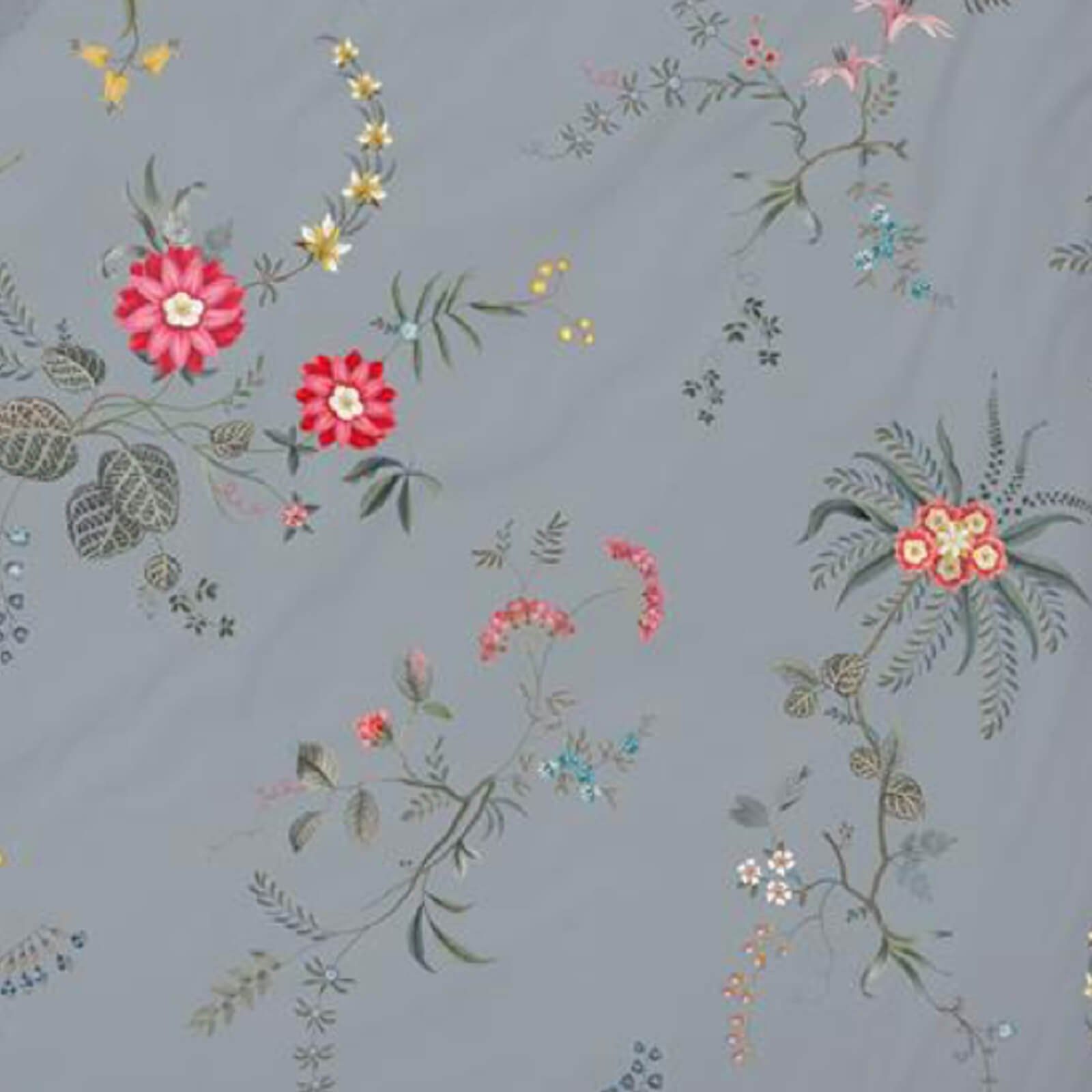Bettwäsche Fleur Grandeur Blau, PiP Studio, Perkal, 2 teilig, Dahlien, Zweige, Muster