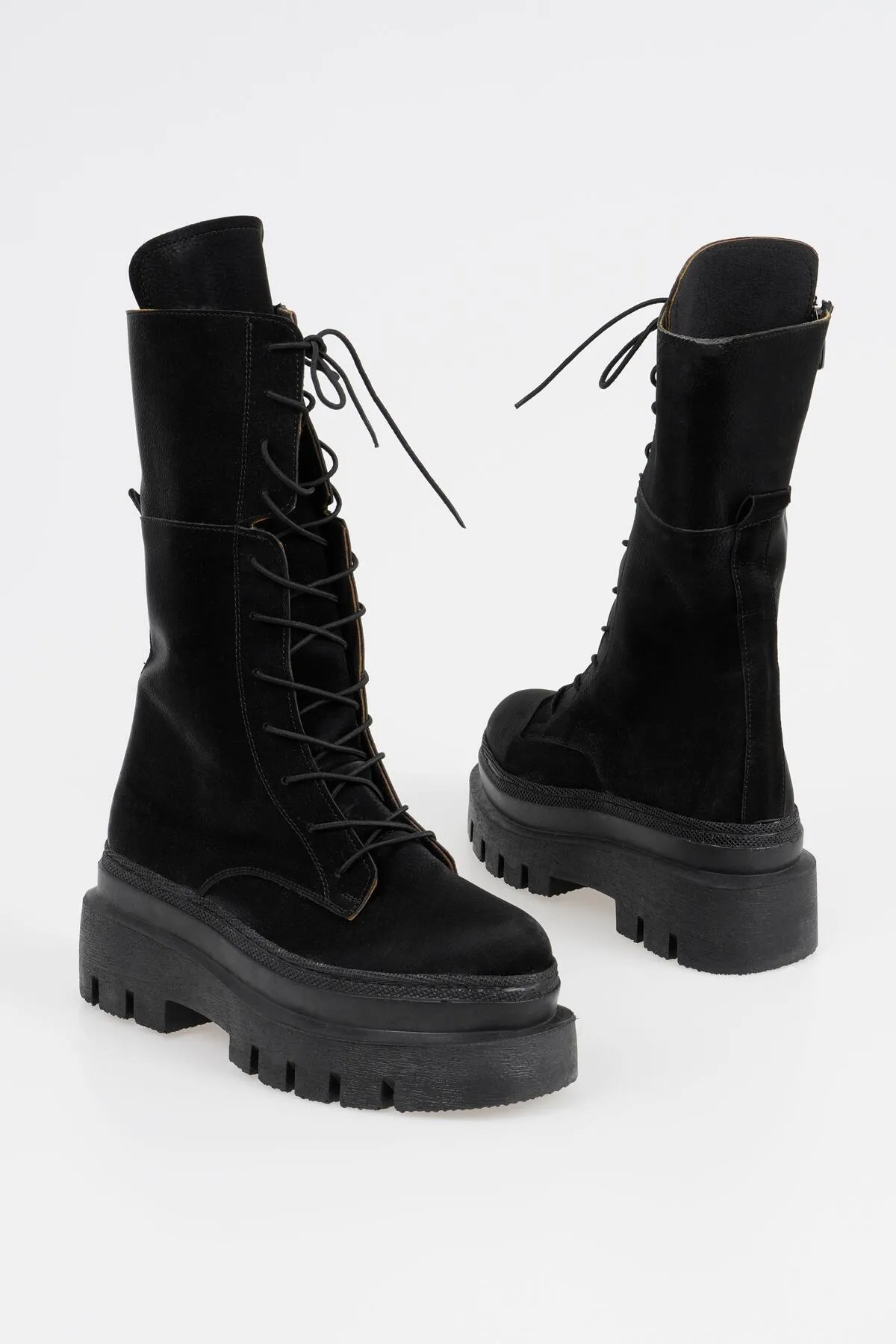 CZ London  Damen-Schnürstiefel, Winterschuhe mit Plateausohle