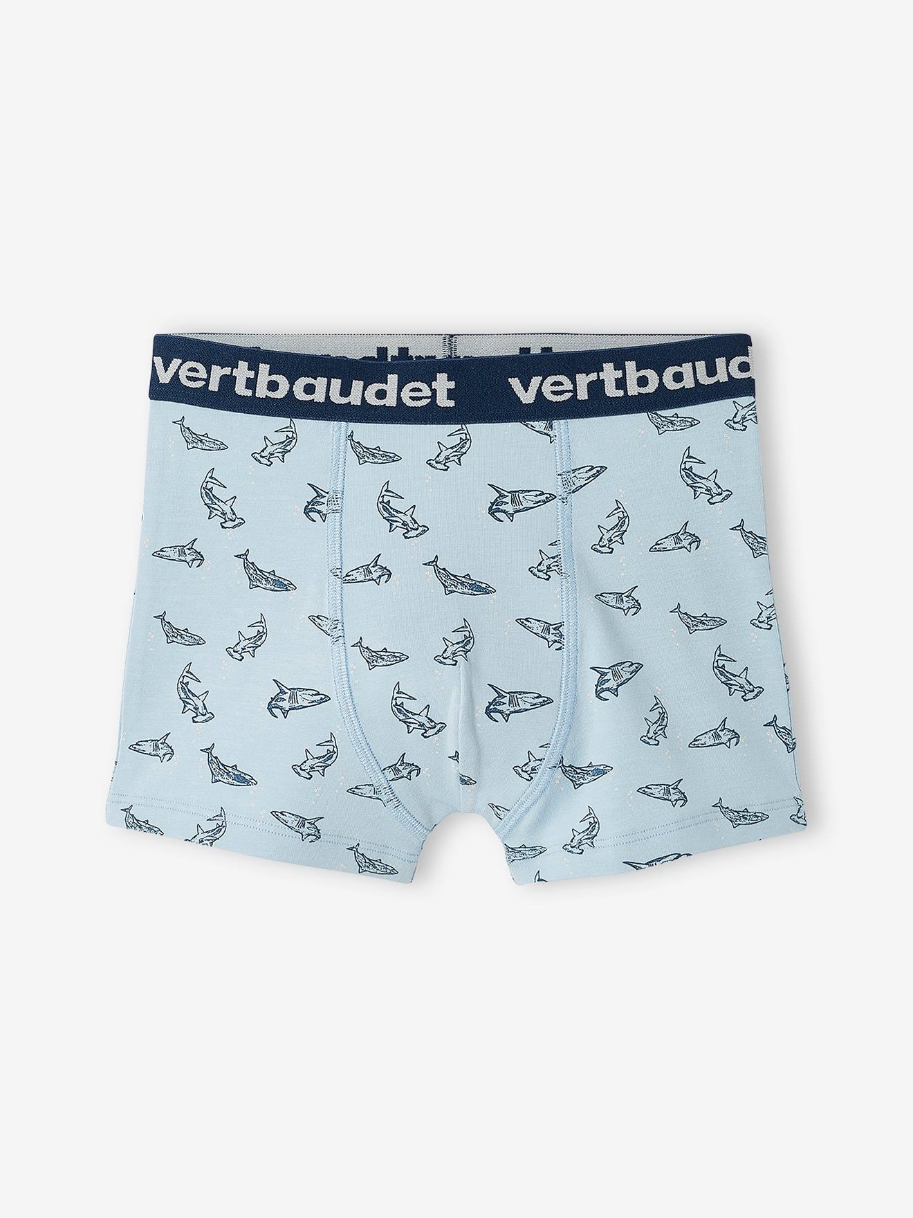 Vertbaudet 5er-Pack Jungen Boxershorts, Haie Oeko-Tex - pack blau