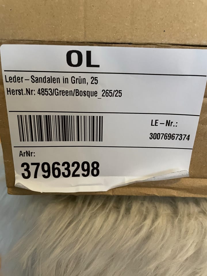 POM POM Leder-Sandalen in Grün günstig kaufen 25