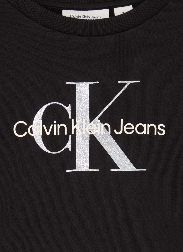 Calvin Klein īss džemperis ar logotipa apdruku