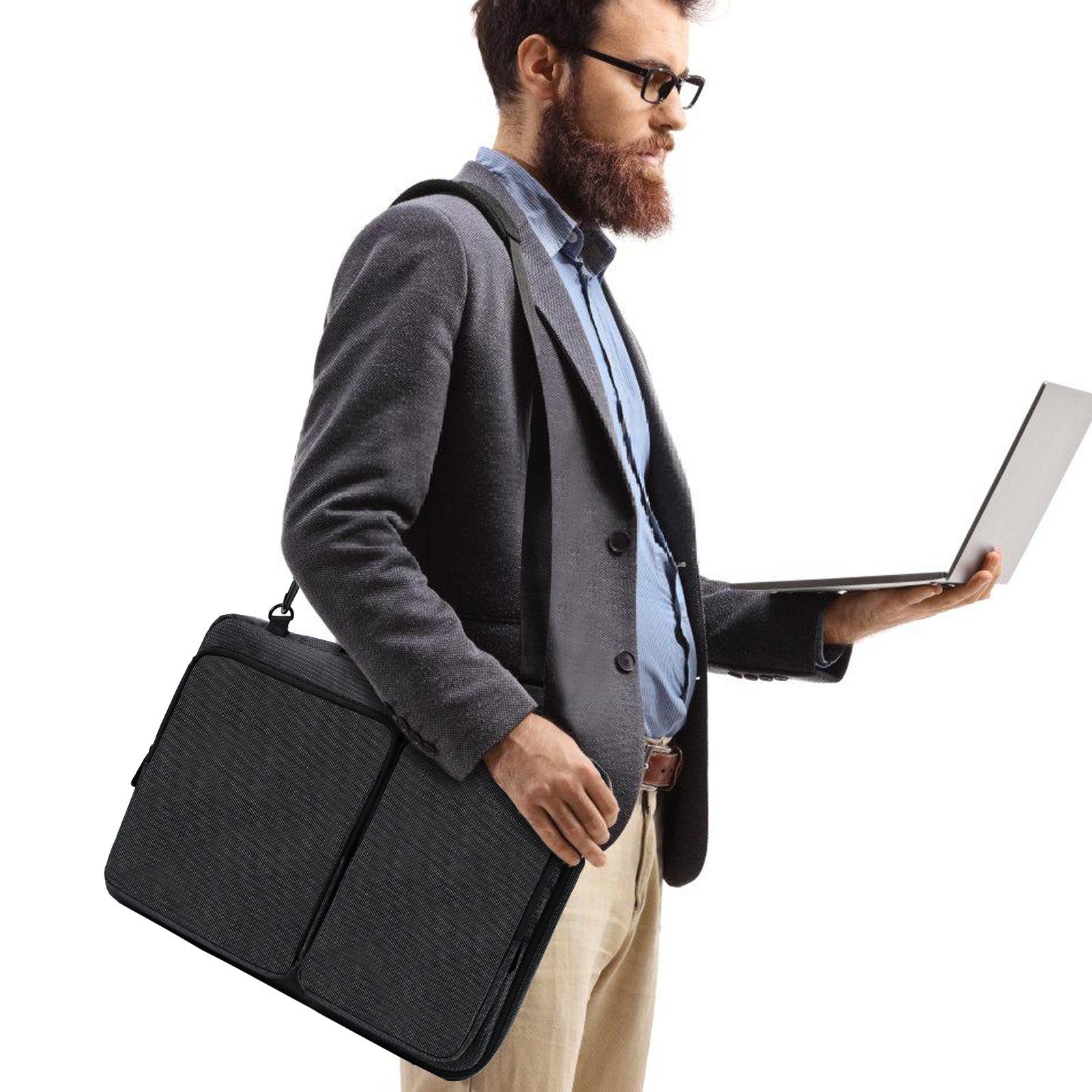 TAN.TOMI Laptoptasche 14 Zoll Laptophülle Wasserdicht Laptop Sleeve Case (1-tlg), Stoßfest Laptoptasche Laptoprucksack Hülle Schutzhülle Tasche