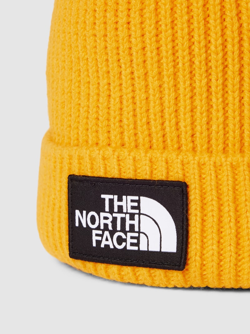 Beanie in Ripp-Optik in gelb