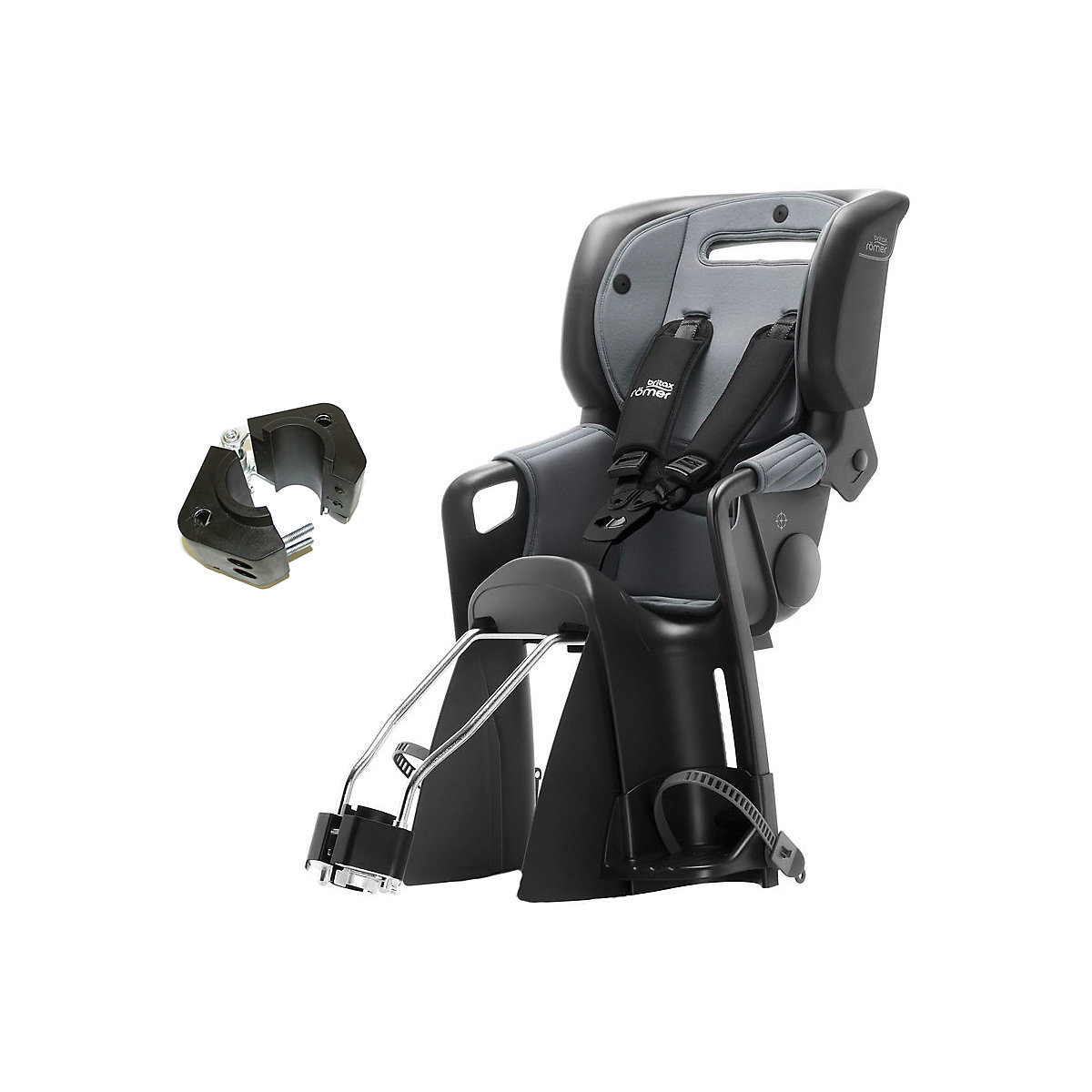 Jockey³Comfort Fahrrad-Sicherheitssitz inkl. Zweithalterung, Black/Grey