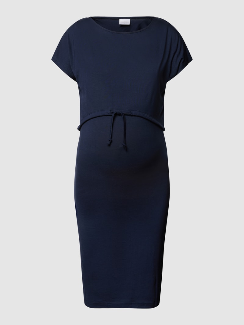 Umstands-Kleid in Layering-Optik in marineblau