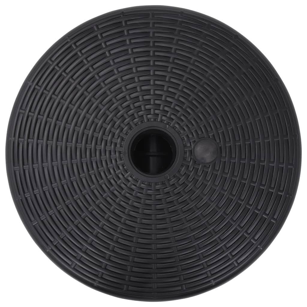 vidaXL Kunststoffschirmständer Sonnenschirmständer Sand/Wasser 24 L Schwarz