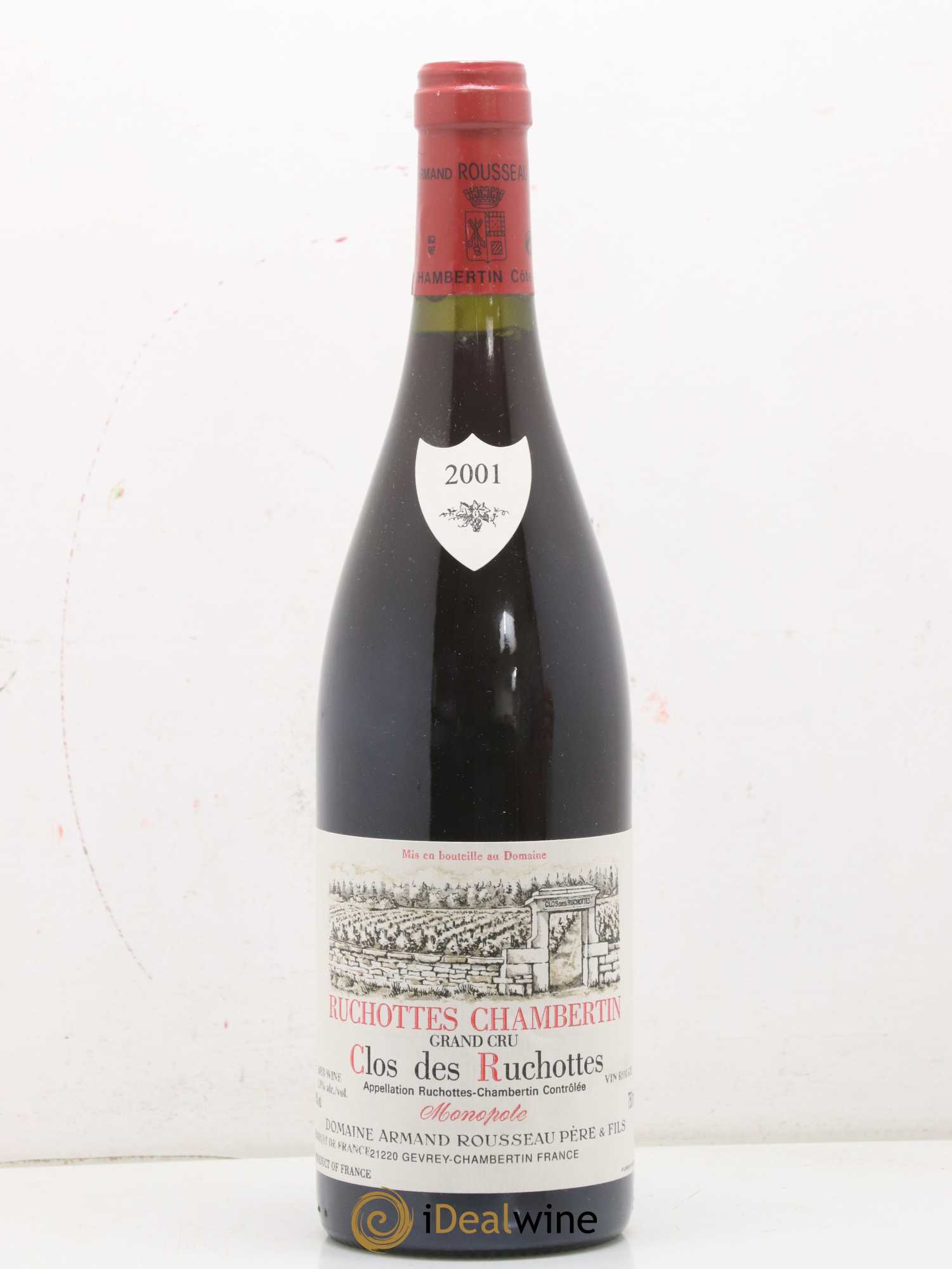 Ruchottes-Chambertin Grand Cru Clos des Ruchottes Armand Rousseau (Domaine)  2001 - Lot de 1 Bouteille