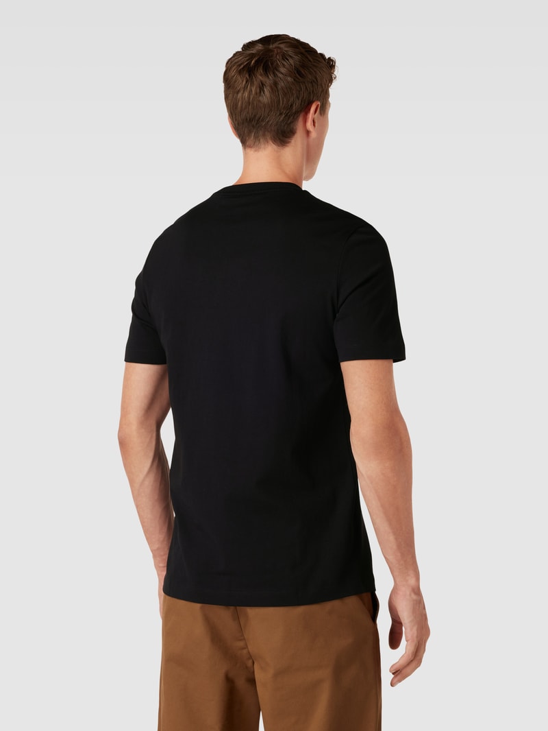 T-Shirt mit Logo-Print Modell 'Tiburt' in schwarz