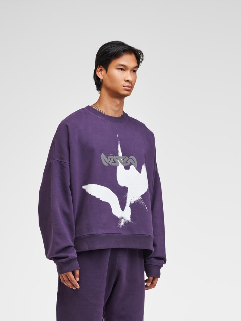 Sweatshirt mit Motiv-Print - MATW X REVIEW in lila
