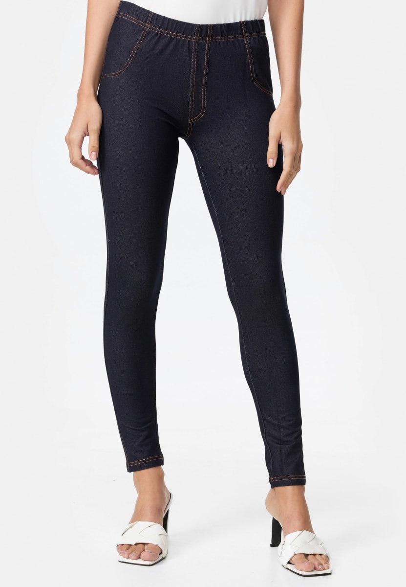 Treggings in Jeans-Optik blau Gr. 40/44, 1 St