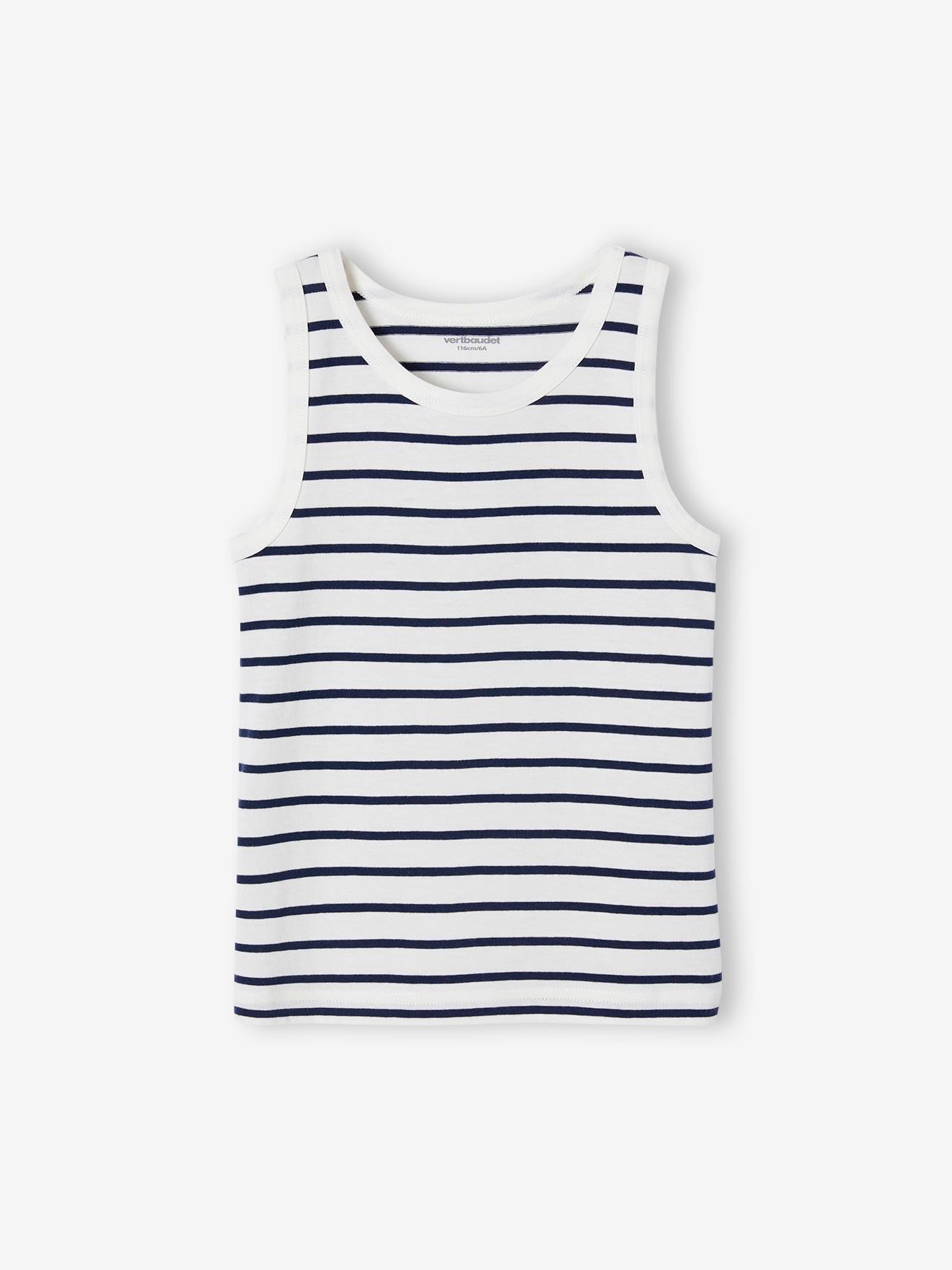 Lot de 2 débardeurs garçon thème palmier lot blanc
