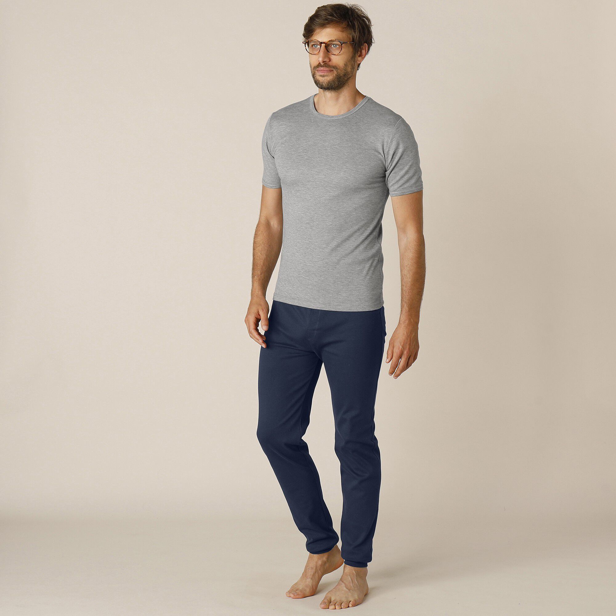 Tee-shirt sous-vêtement homme col rond manches courtes polyester
