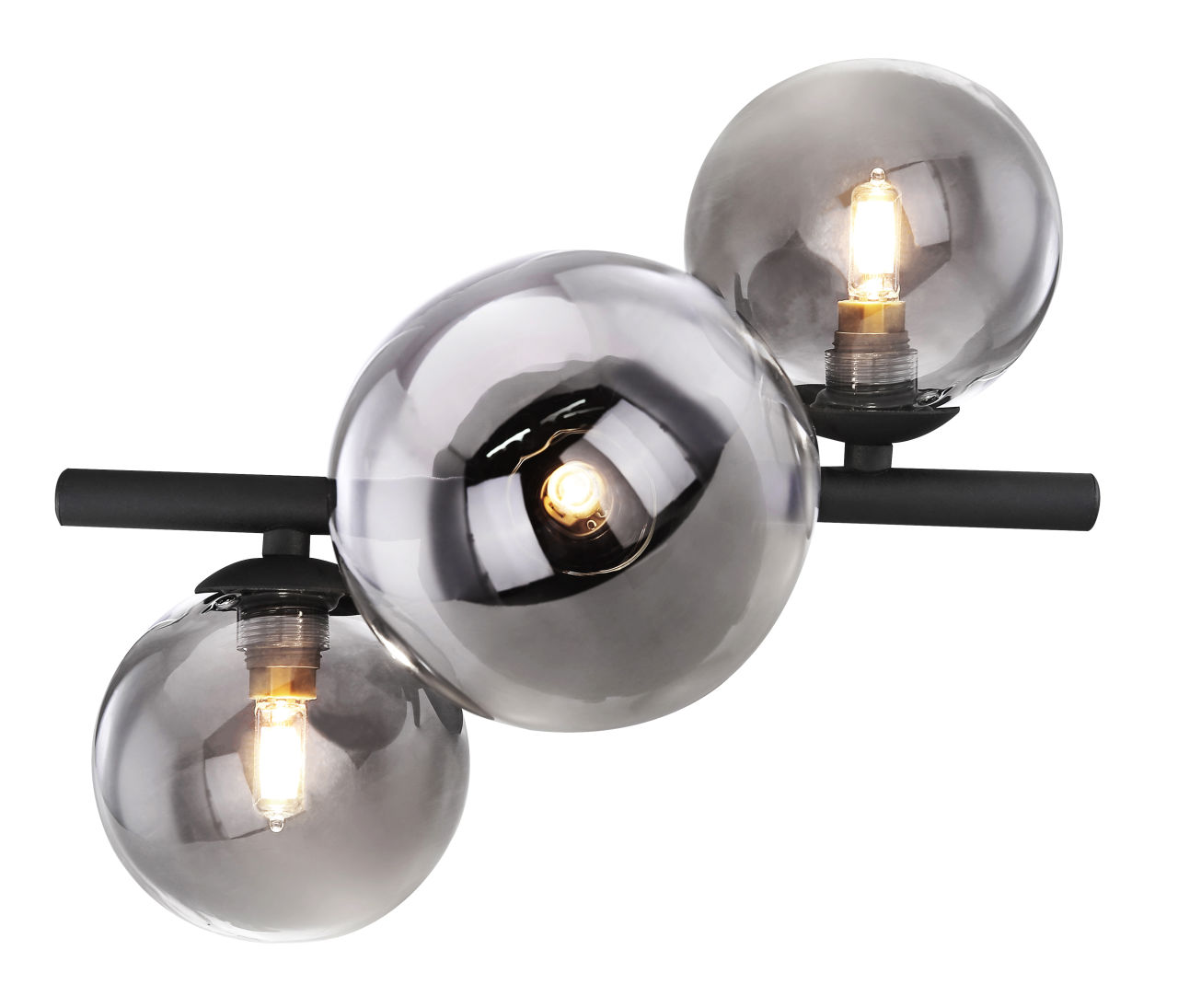 Globo Lighting - RIHA - Wandleuchte Metall schwarz matt, 3x G9 LED