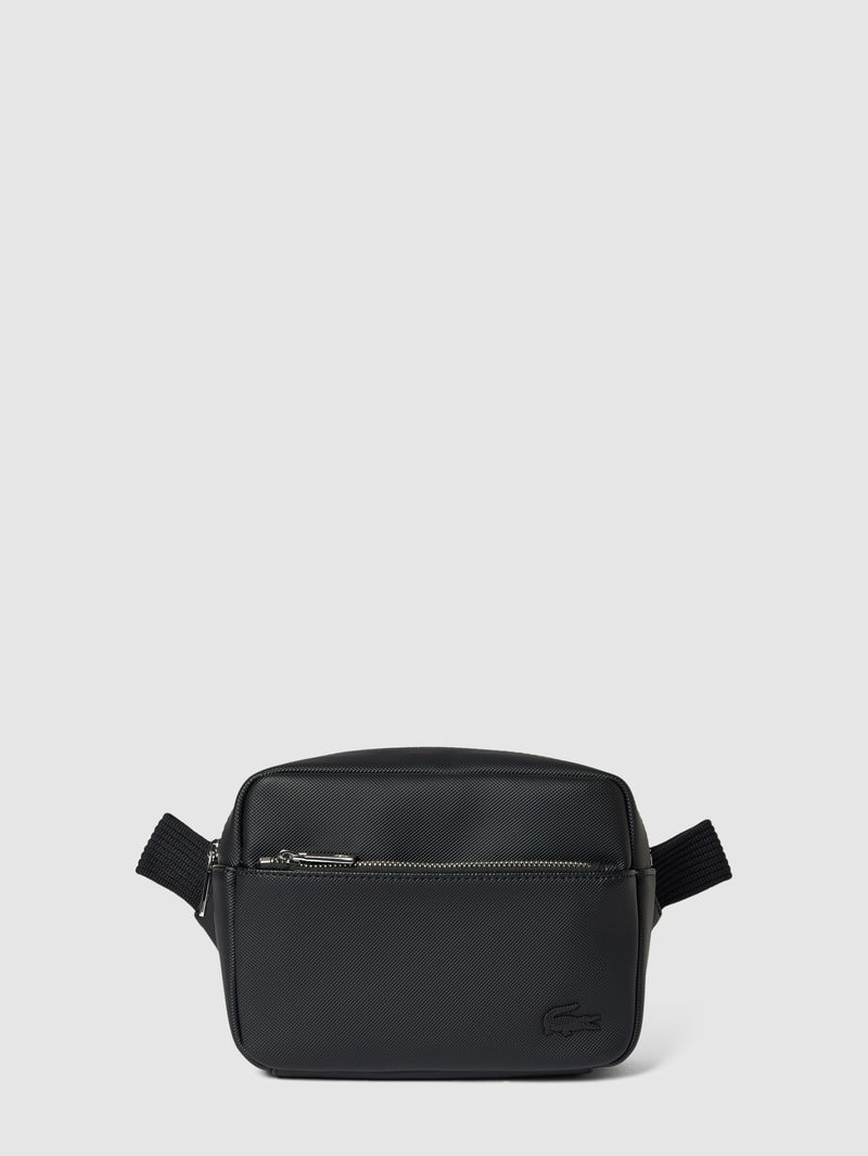 Bauchtasche mit Logo-Patch in schwarz